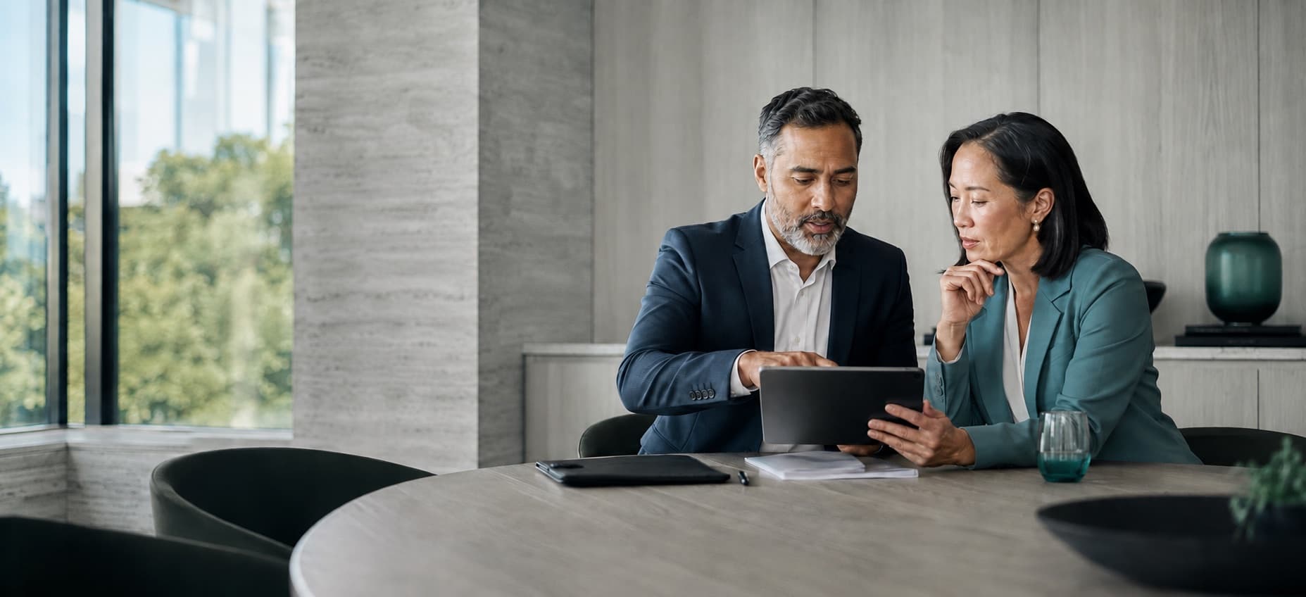 Professional advisers reviewing an estate plan together